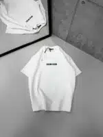 CK Sırt Kabartma Baskı Detaylı Bisiklet Yaka Tshirt - Beyaz - Görsel 2