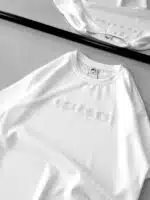 S Force Baskı Detaylı Bisiklet Yaka Tshirt - Beyaz - Görsel 3