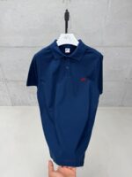 Premium İmzalı Seri Nakış Detaylı Regular Fit Polo Yaka Tshirt - Lacivert