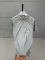 Premium İmzalı Seri Nakış Detaylı Regular Fit Polo Yaka Tshirt - Stone Gri