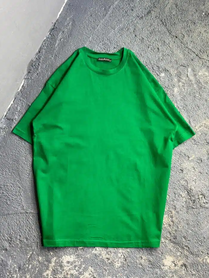 Düz Basic T-Shirt - Kelly Green - Görsel 1