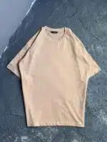 Düz Basic T-Shirt - Bej