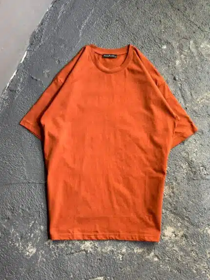 Düz Basic T-Shirt - Burnt Orange