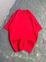 Düz Basic T-Shirt - Kırmızı