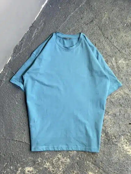 Düz Basic T-Shirt - Steel Blue