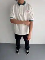 Casablanca Polo Yaka T-shirt - Beyaz - Görsel 2