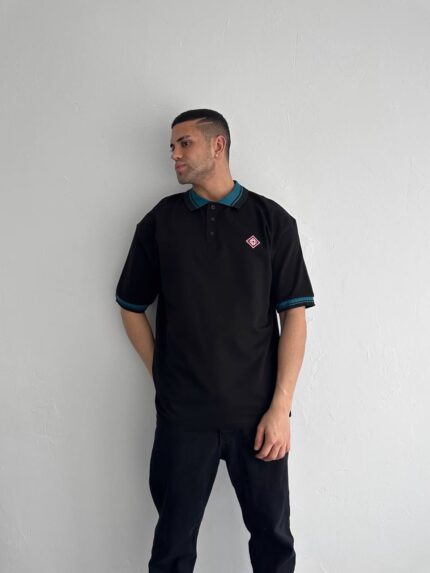Casablanca Polo Yaka T-shirt – Siyah