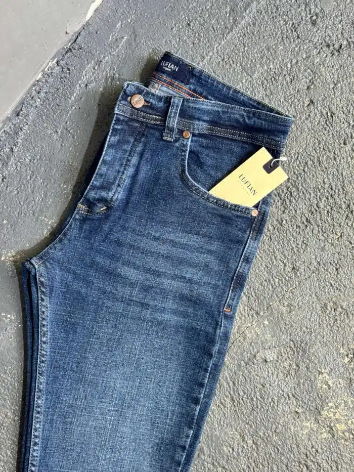Skinny Jean Pantolon KOYU MAVİ DETAYLI - Görsel 4