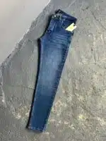 Skinny Jean Pantolon KOYU MAVİ DETAYLI