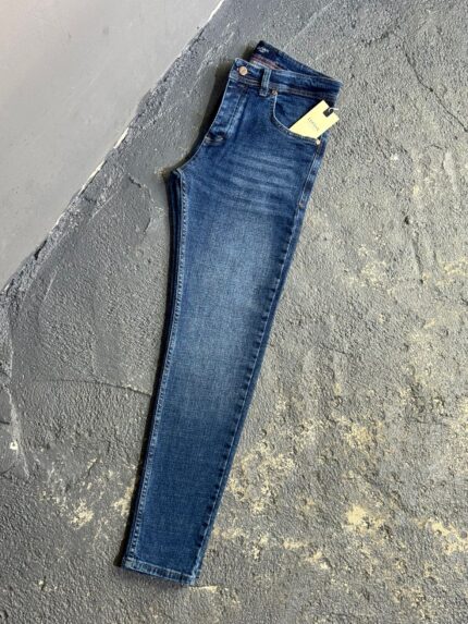 Skinny Jean Pantolon KOYU MAVİ DETAYLI