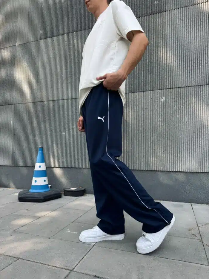Premium Cizgili Baggy Eşofman –İndigo Mavi - Görsel 5