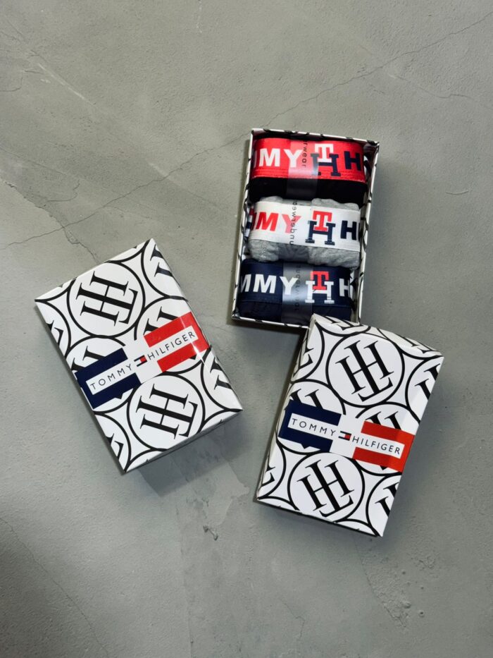 Tommy Hilfiger 3’lü Erkek Kutu Boxer - Görsel 1