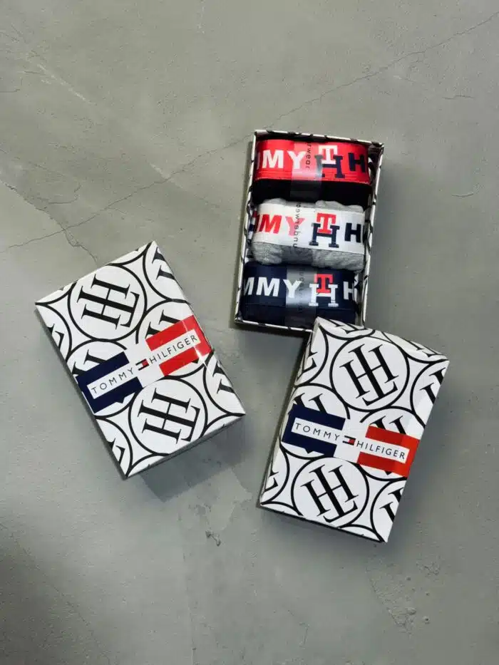 Tommy Hilfiger 3’lü Erkek Kutu Boxer - Görsel 1