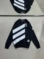 AD Luxury Bisiklet Yaka Sweatshirt – Siyah