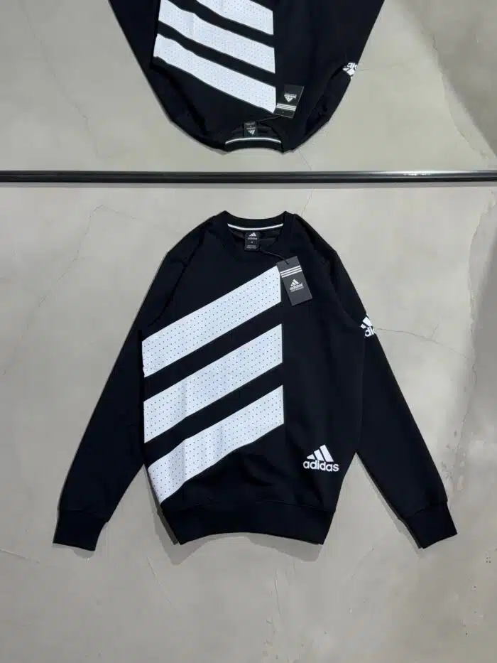 AD Luxury Bisiklet Yaka Sweatshirt – Siyah - Görsel 1