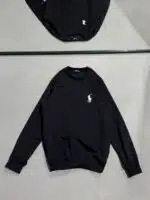 RL Luxury Bisiklet Yaka Sweatshirt – Siyah