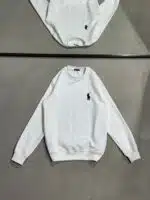 RL Luxury Bisiklet Yaka Sweatshirt – Beyaz