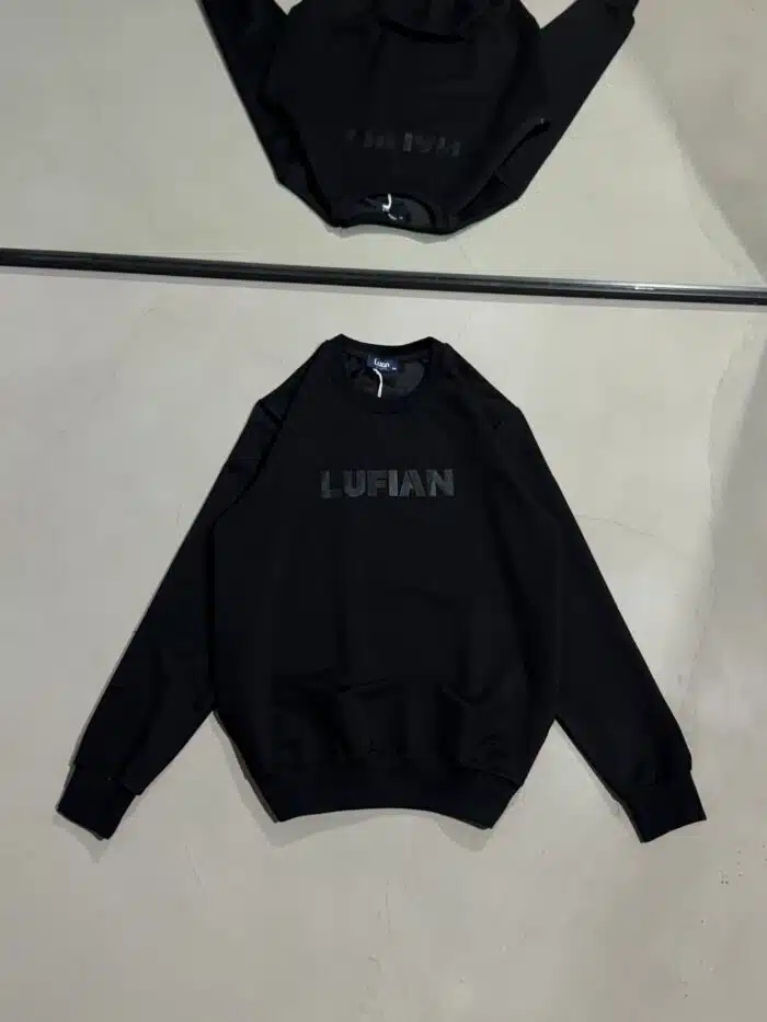 LFN Luxury Bisiklet Yaka Sweatshirt – Siyah - Görsel 1