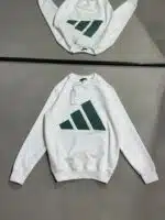 AD Luxury Bisiklet Yaka Sweatshirt – Beyaz