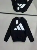 AD Luxury Bisiklet Yaka Sweatshirt – Siyah