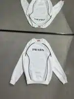 PRD Luxury Bisiklet Yaka Sweatshirt – Beyaz