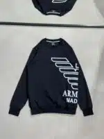 EA7 Luxury Bisiklet Yaka Sweatshirt – Siyah