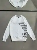 EA7 Luxury Bisiklet Yaka Sweatshirt – Beyaz
