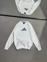 AD Luxury Bisiklet Yaka Sweatshirt – Beyaz