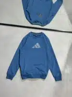 AD Luxury Bisiklet Yaka Sweatshirt – Mavi