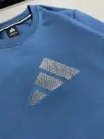 AD Luxury Bisiklet Yaka Sweatshirt – Mavi - Görsel 4