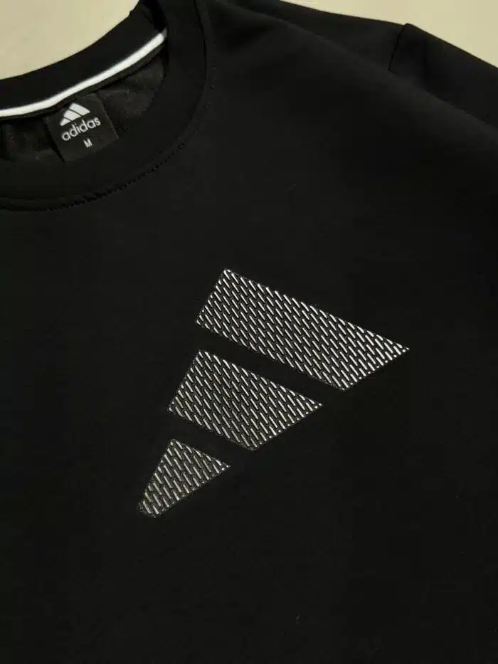 AD Luxury Bisiklet Yaka Sweatshirt – Siyah - Görsel 4