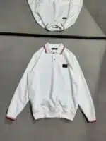 HS Luxury Polo Yaka Sweatshirt - Beyaz