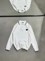 PRD Luxury Polo Yaka Sweatshirt – Beyaz