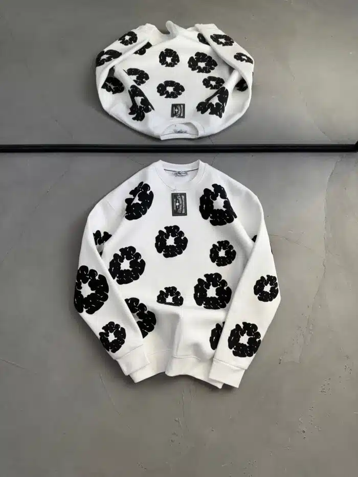 DT Üç İplik Sweatshirt – Beyaz - Görsel 1