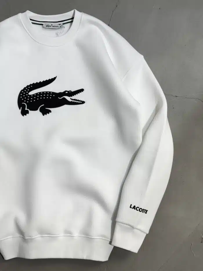 LCST Baskılı Üç İplik Sweatshirt – Beyaz - Görsel 4