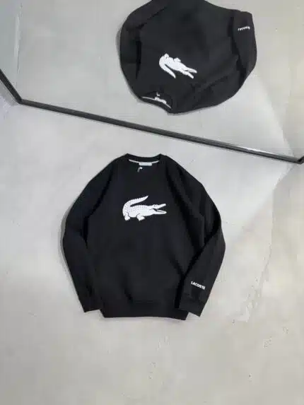 LCST Baskılı Üç İplik Sweatshirt – Siyah