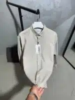 Basic Kalın Kışlık Gömlek - Krem - Görsel 4
