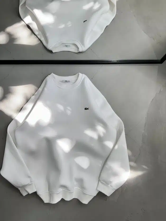 LCST Nakışlı Üç İplik Sweatshirt – Beyaz - Görsel 3