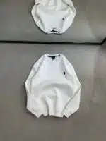 RL Nakışlı Üç İplik Sweatshirt – Beyaz