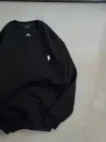 RL Nakışlı Üç İplik Sweatshirt – Siyah - Görsel 3