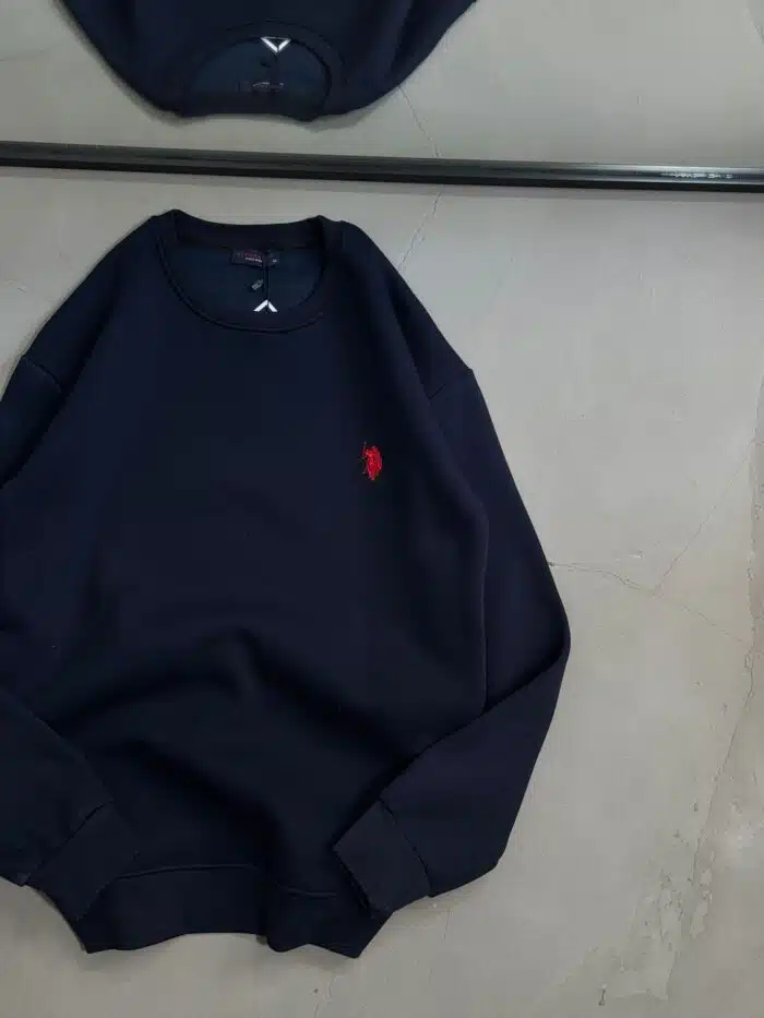 RL Nakışlı Üç İplik Sweatshirt – Lacivert - Görsel 3
