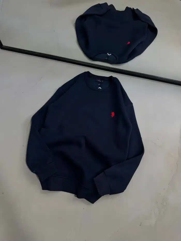 RL Nakışlı Üç İplik Sweatshirt – Lacivert - Görsel 4
