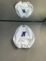 M Baskılı Üç İplik Sweatshirt – Beyaz - Görsel 3