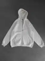 3 İplik Basic Kapşonlu Hoodie – Beyaz