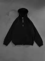 3 İplik Basic Kapşonlu Hoodie – Siyah