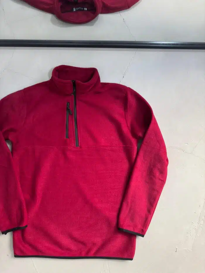 Yarım Fermuarlı Basic Polar - Bordo - Görsel 3
