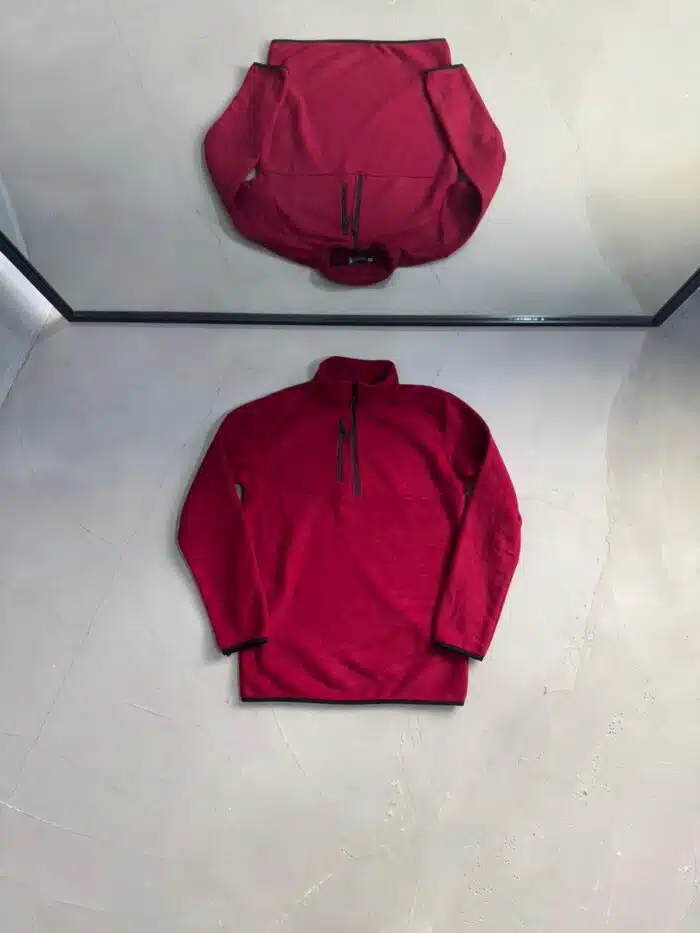 Yarım Fermuarlı Basic Polar - Bordo - Görsel 1