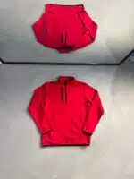 Yarım Fermuarlı Basic Polar - Kırmızı