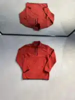 Yarım Fermuarlı Basic Polar - Koyu Turuncu