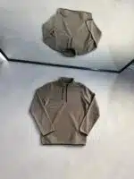 Yarım Fermuarlı Basic Polar - Koyu Yeşil